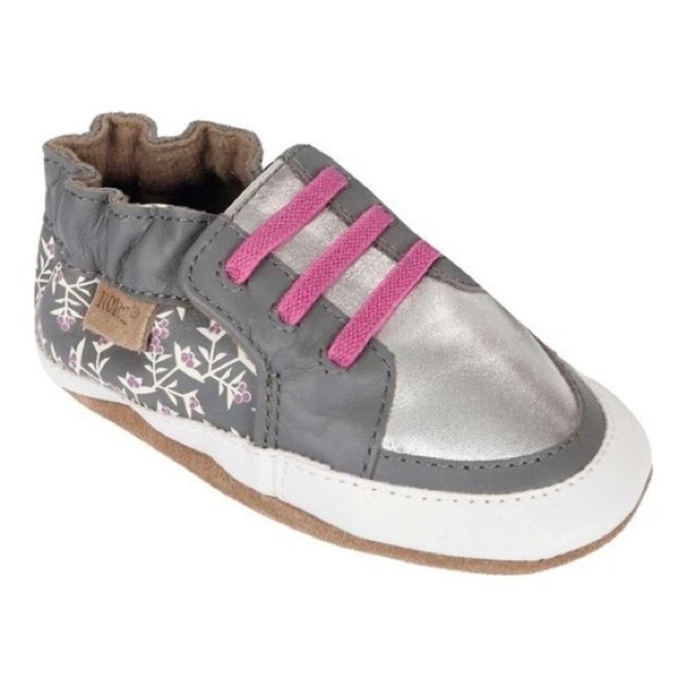 Robeez Baby Girls Sassy Sophie Shoes - Grey